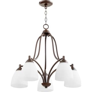 Quorum International  Barklely Family 5 Light Downlight Chandelier (Bronze - Oiled Bronze) - Chandeliers For Bedrooms by Overstock.com
