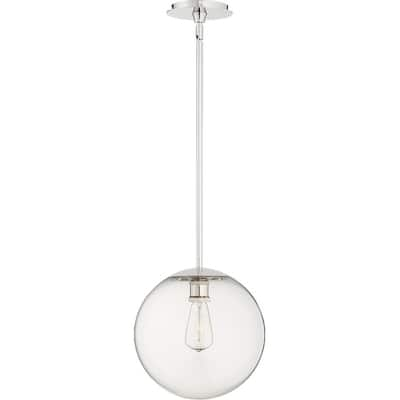 Quorum International Clear Globe Pendant Family. 1 Light Clear Screw On Sphere Glass Downlight.