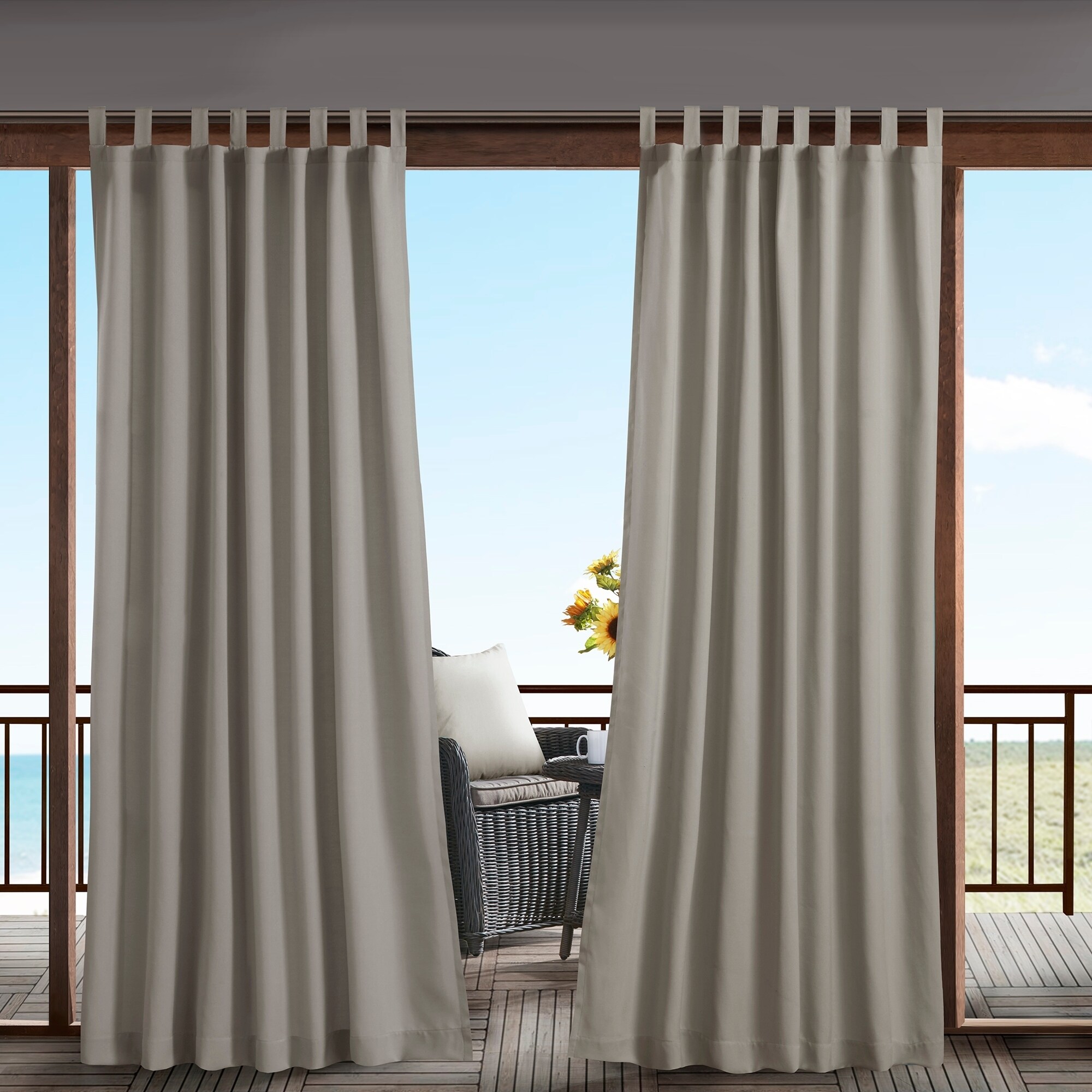 Madison Park Cannon Solid Tab Top 3m Scotchgard Outdoor Solid Tab Top 3m Scotchgard Outdoor