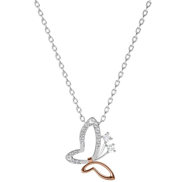 butterfly rose gold necklace