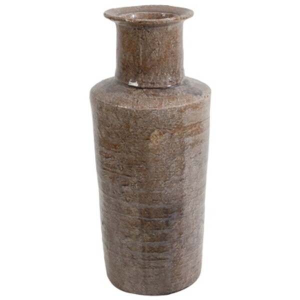 Vintage Style Ceramic Vase, Brown