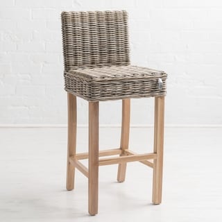 Shop Auger Handwoven Rattan Bar Stool - Free Shipping ...