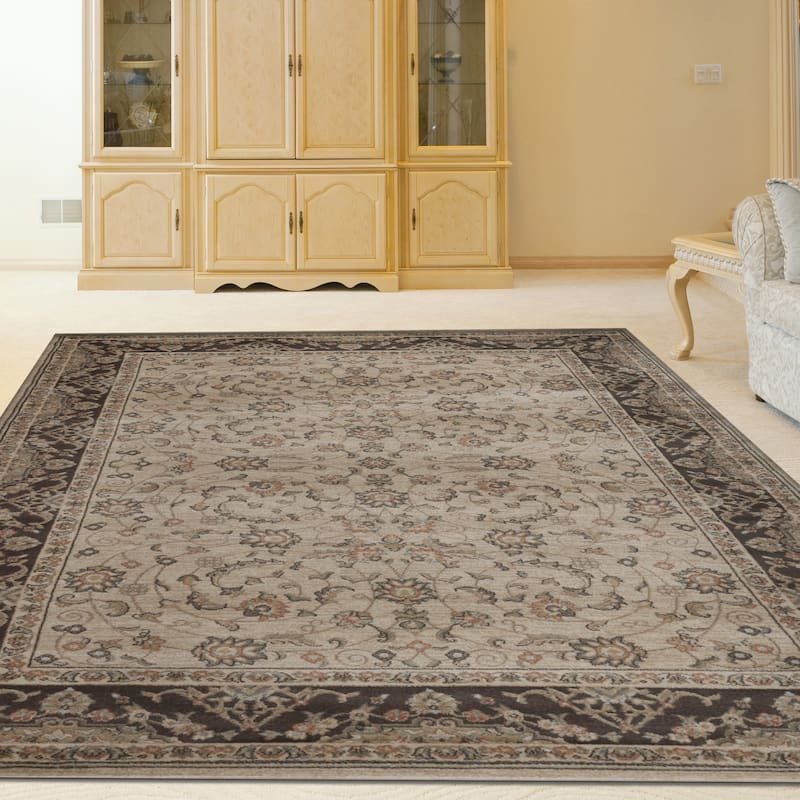 Admire Home Living Gallina Traditional Botanical Area Rug