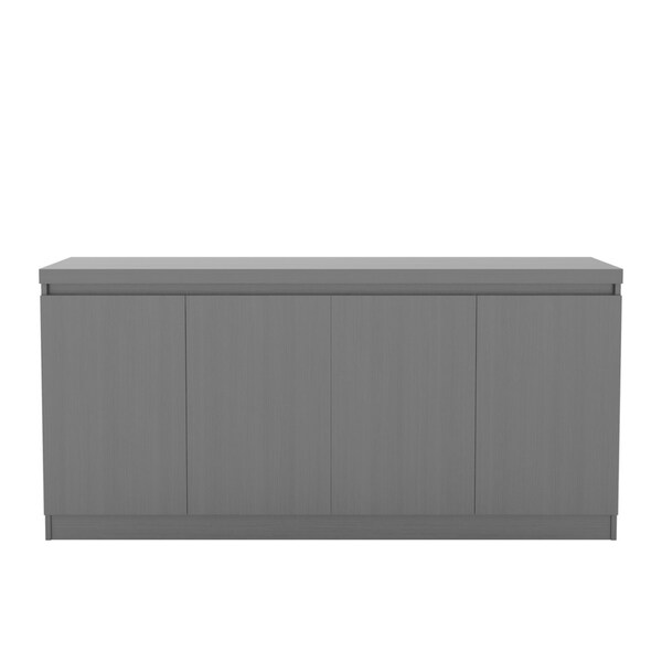 Viennese 62.99 in. 6- Shelf Buffet Cabinet in Black Matte