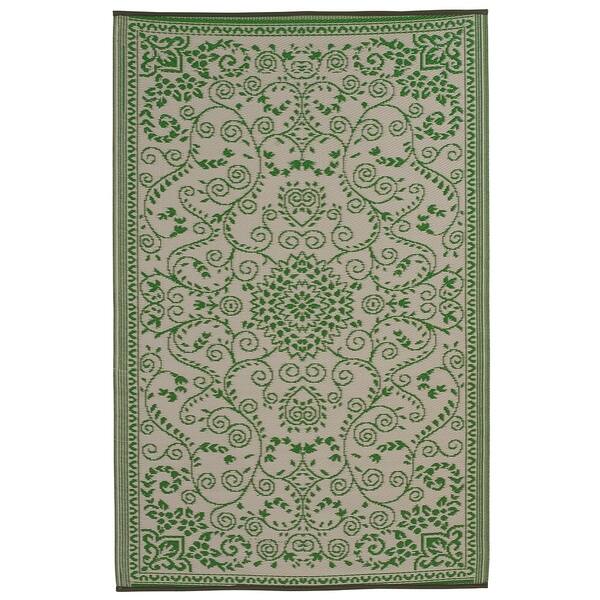 Shop Fab Habitat Indoor Outdoor Rug Murano Lime Green Cream 6