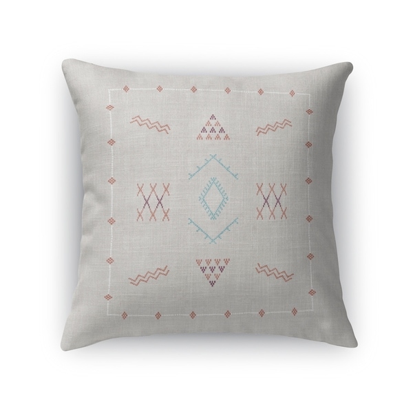 Marrakesh Kilim Light Grey Accent Pillow By Kavka Designs