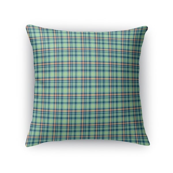 PLAID CORAL MINT Accent Pillow By Kavka Designs
