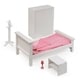 preview thumbnail 3 of 4, Badger Basket Bedroom Furniture Set for 18 inch Dolls - White/Pink