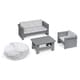 preview thumbnail 2 of 3, Badger Basket Living Room Furniture Set for 18 inch Dolls - Gray/White