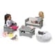 preview thumbnail 4 of 3, Badger Basket Living Room Furniture Set for 18 inch Dolls - Gray/White