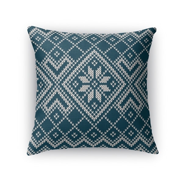 Snowflake Dark Teal Accent Pillow by Kavka Designs