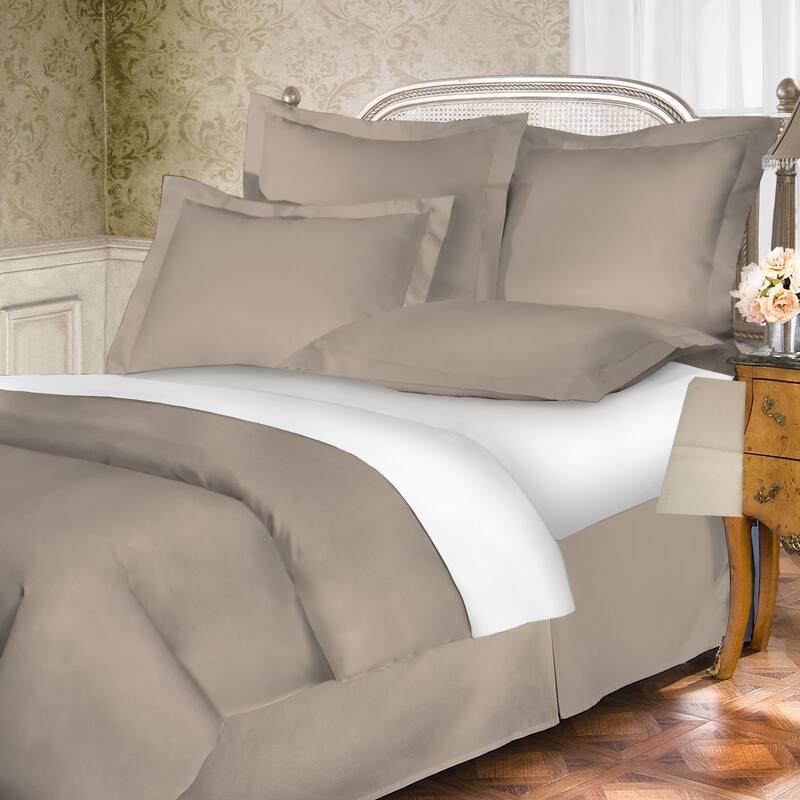 400 Thread Count 100 Percent Cotton Shams - Biege - Standard