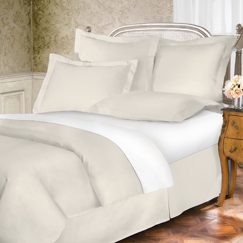 400 Thread Count 100 Percent Cotton Shams - Ivory - Standard