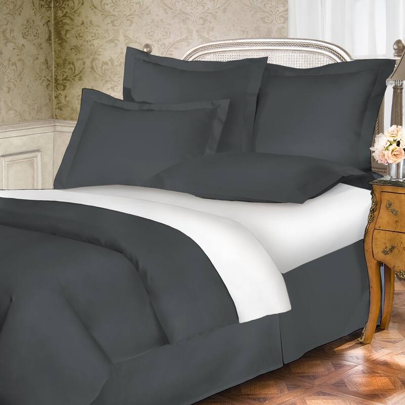 400 Thread Count 100 Percent Cotton Shams - Charcoal - King
