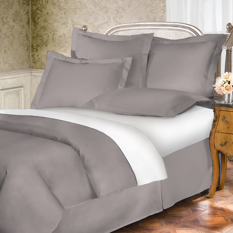 400 Thread Count 100 Percent Cotton Shams - Silver - Standard