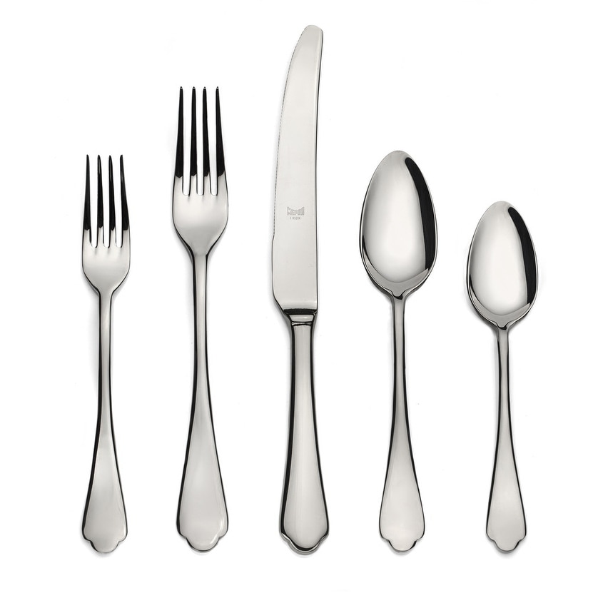 Skandia Tidal Frosted 5-Piece 18/0 Stainless Steel Flatware Set