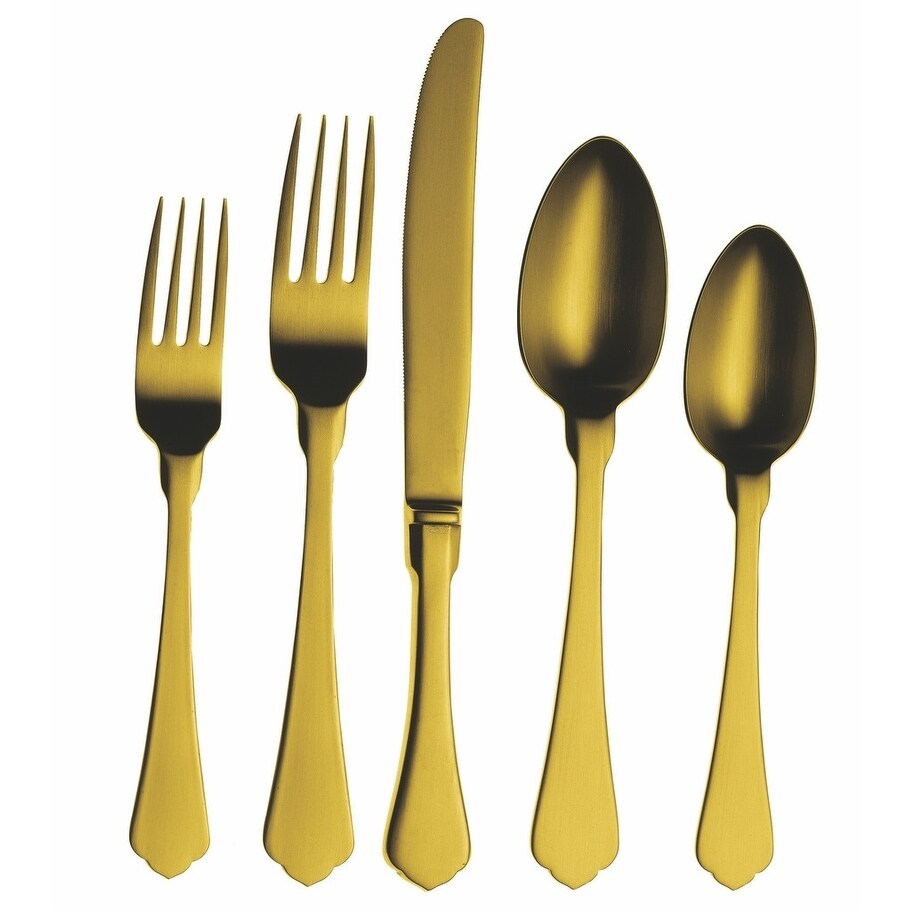 Flatware place setting, 5 pieces , PVD Mirror PVD Champagne