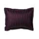 preview thumbnail 1 of 4, Damask Stripe 500 Thread Count Cotton Shams Purple - Euro Square