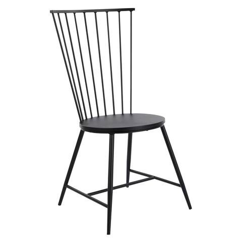 OSP Home Furnishings Bryce Dining Chair in Black Finish