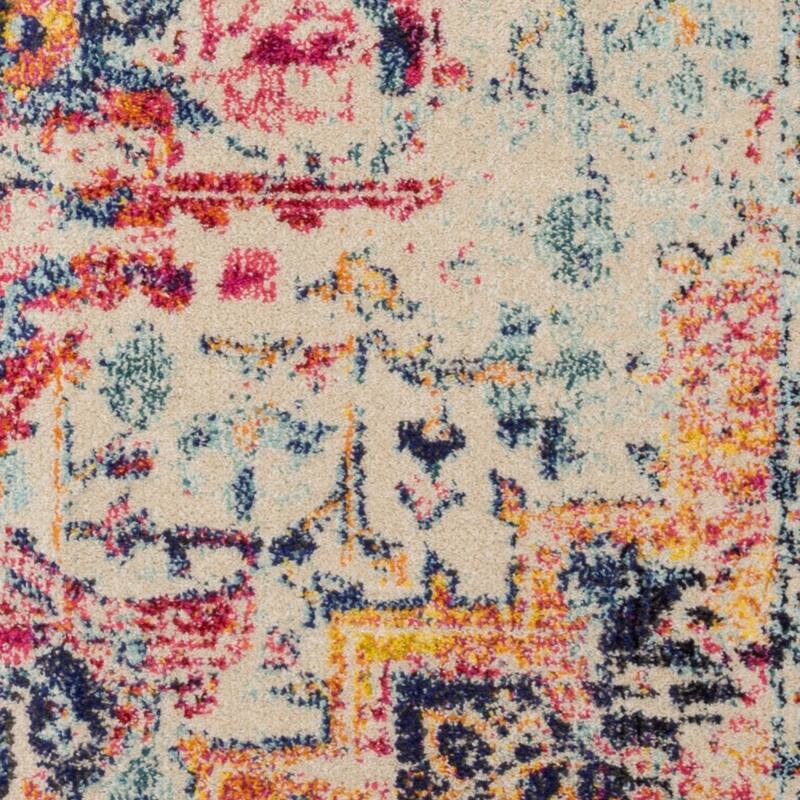 Alexander Home Vintage Boho Medallion Distressed Area Rug - Ivory/Fiesta - 3' x 5' - Rectangle