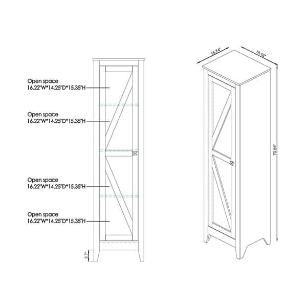 Bres Farmhouse Oak 4-Shelf Bookcase Cabinet by Furniture of America - On  Sale - Bed Bath & Beyond - 21616719