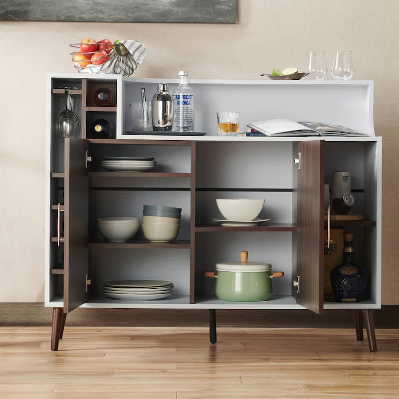 Furniture of America Sorm Contemporary 47-inch 8-shelf Wine Rack Buffet
