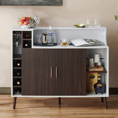 Furniture of America Sorm Contemporary 47-inch 8-shelf Wine Rack Buffet