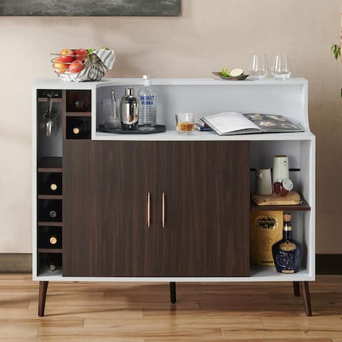 Furniture of America Sorm Contemporary 47-inch 8-shelf Wine Rack Buffet