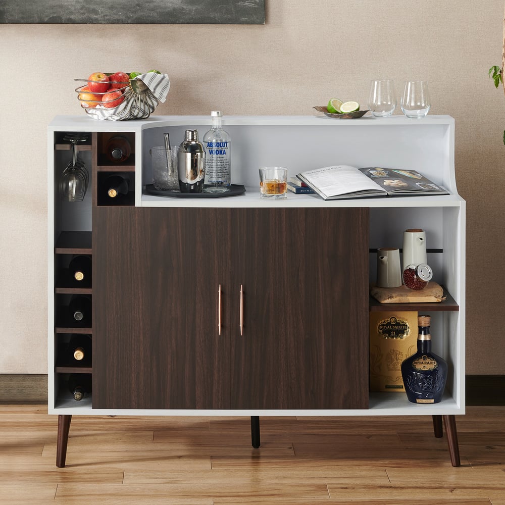 Furniture of America Sorm Contemporary 47-inch 8-shelf Wine Rack Buffet
