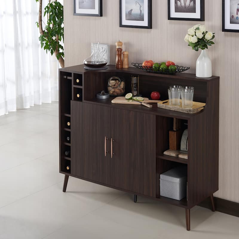 Furniture of America Sorm Contemporary 47-inch 8-shelf Wine Rack Buffet