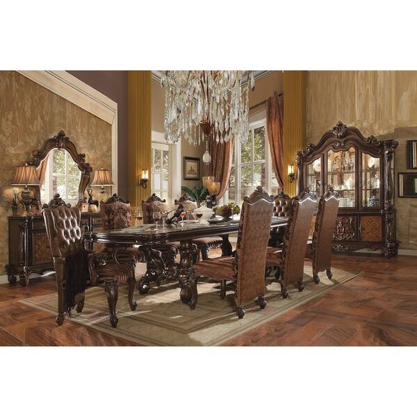 ACME Versailles Dining Table, Cherry Oak (1Set/2Ctn) Cherry Oak
