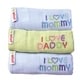 preview thumbnail 2 of 0, I Love Mom and Dad 3 Pack Cotton Baby Swaddlers