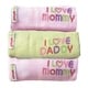 preview thumbnail 1 of 0, I Love Mom and Dad 3 Pack Cotton Baby Swaddlers