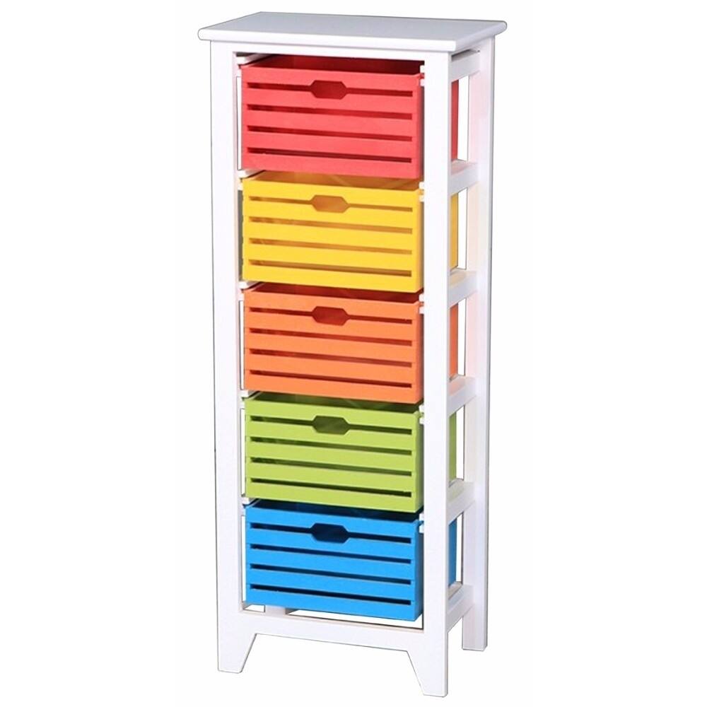 Spacious 5-Tier Storage Cabinet ,White