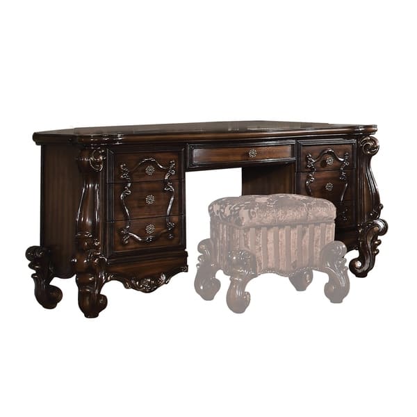 Shop Acme Versailles Vanity Desk Cherry Oak Free Shipping Today