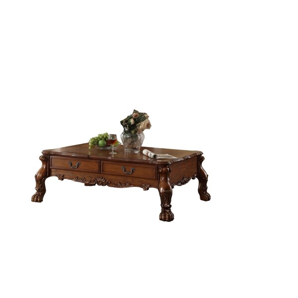 acme dresden coffee table cherry oak