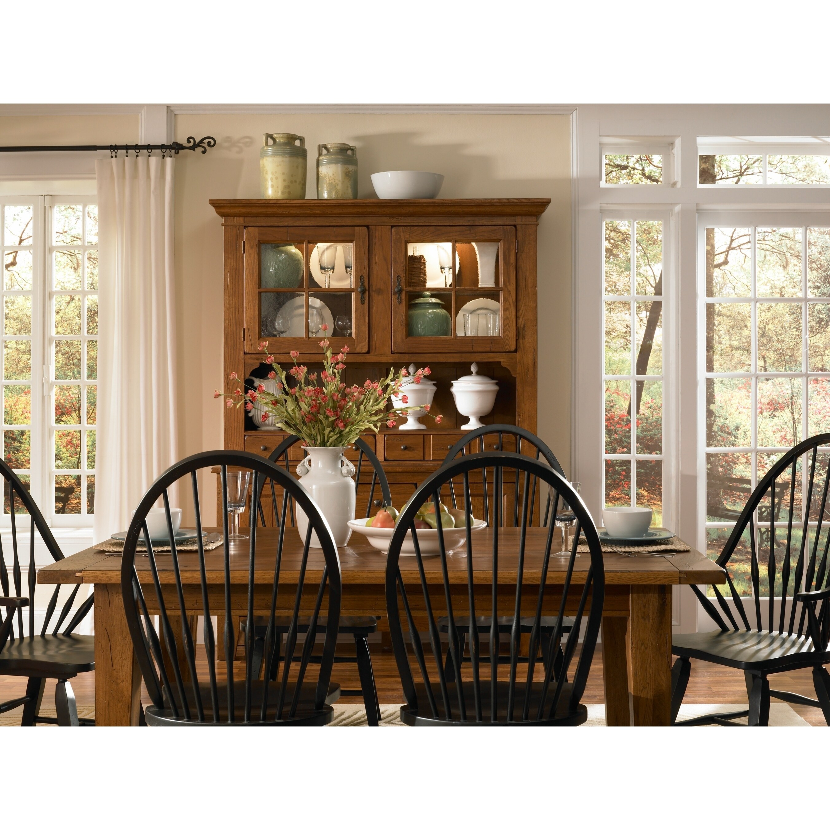 Broyhill Attic Heirlooms Rectangular Leg Dining Table Brown