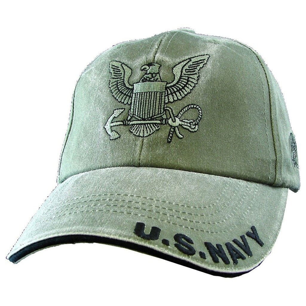 US Navy Anchor Logo Green Military Ball Cap Green One Size Fits Most | eBay