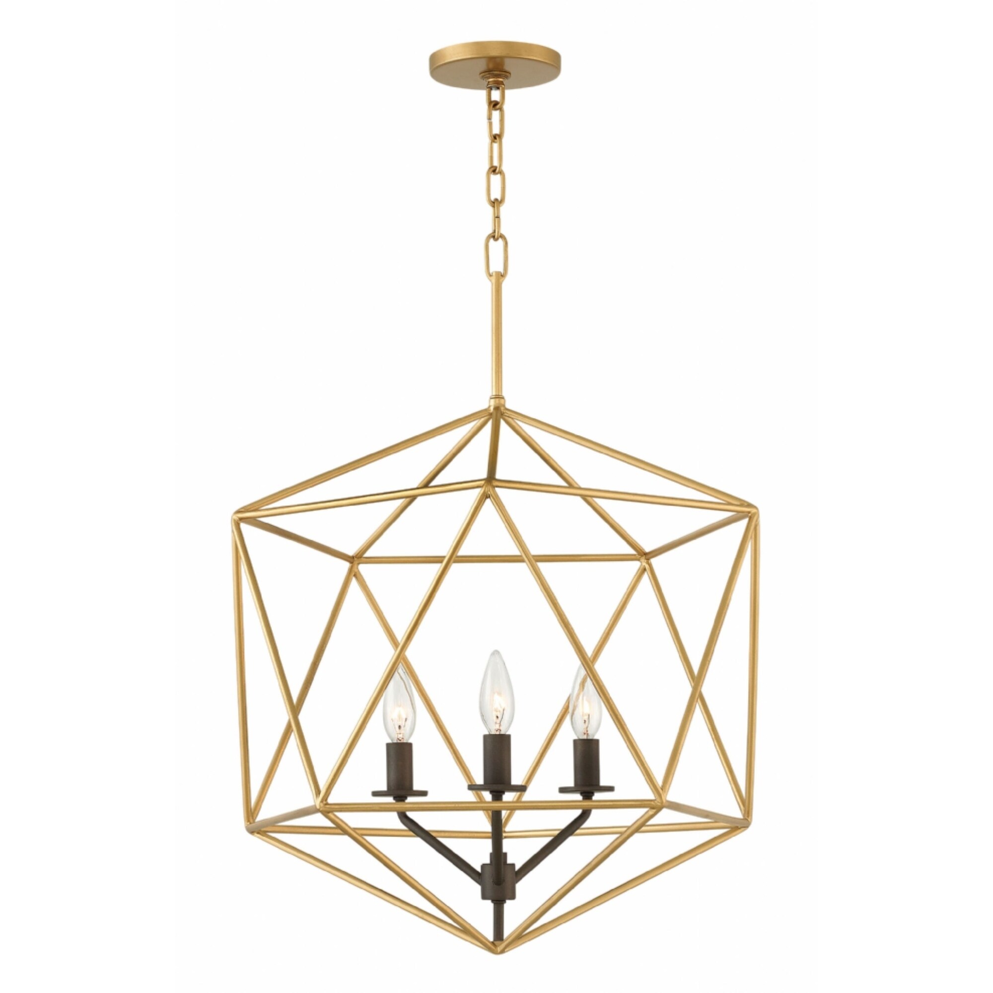 Hinkley Astrid 3-Light Chandelier in Deluxe Gold - Chandeliers For Bedrooms by Overstock.com