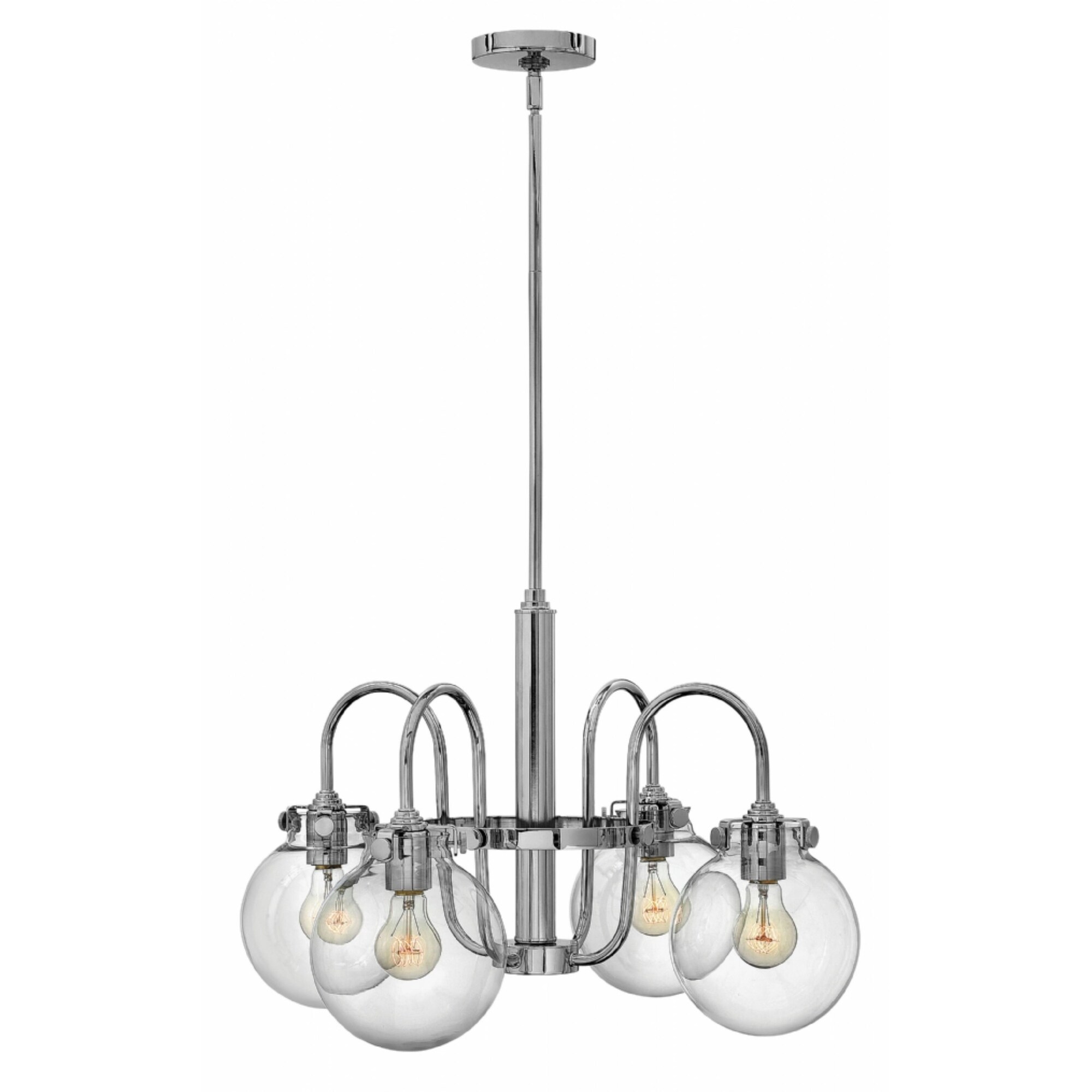 Hinkley Congress 4-Light Chandelier in Chrome - Chandeliers For Bedrooms by Overstock.com