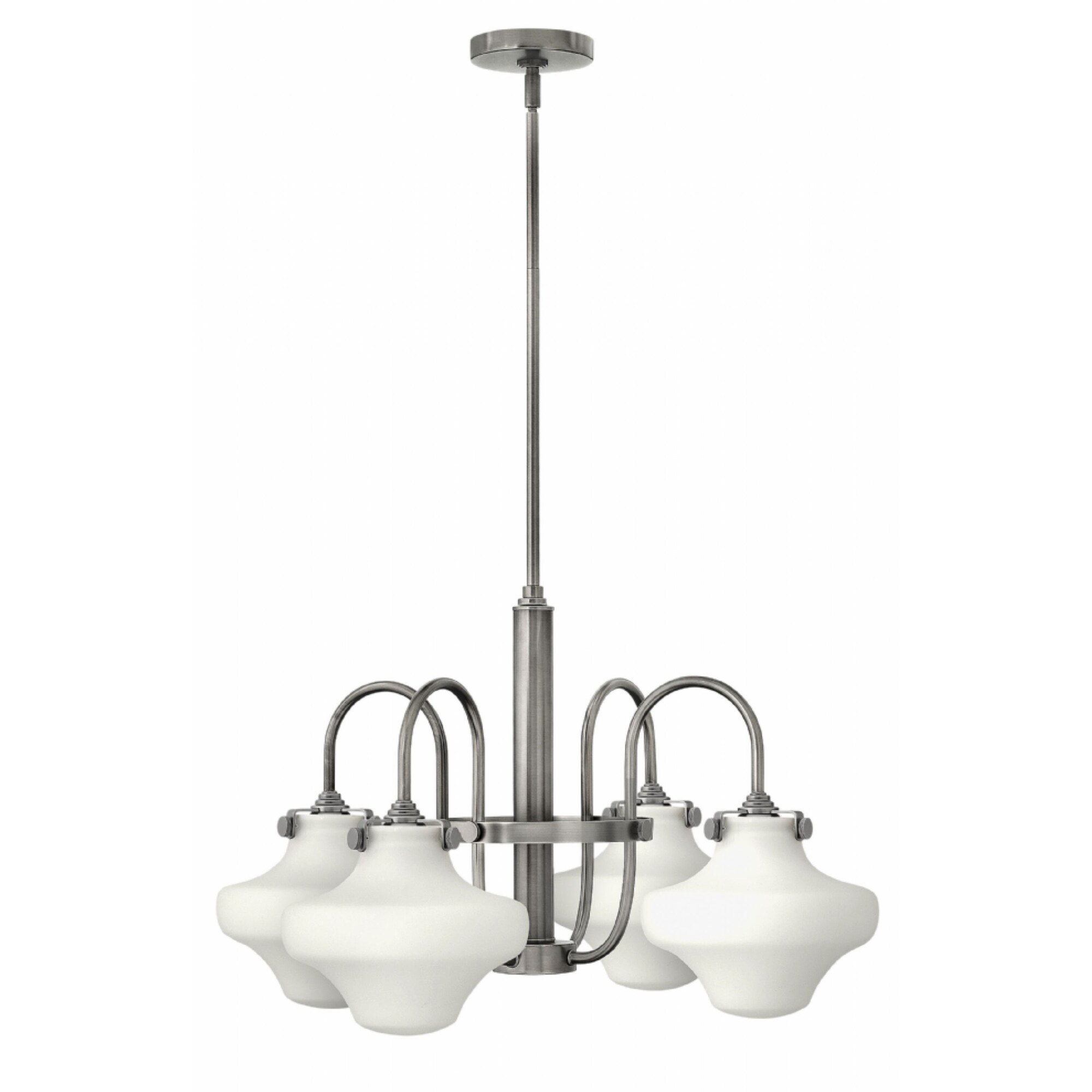 Hinkley Congress 4-Light Chandelier in Antique Nickel - Chandeliers For Bedrooms by Overstock.com