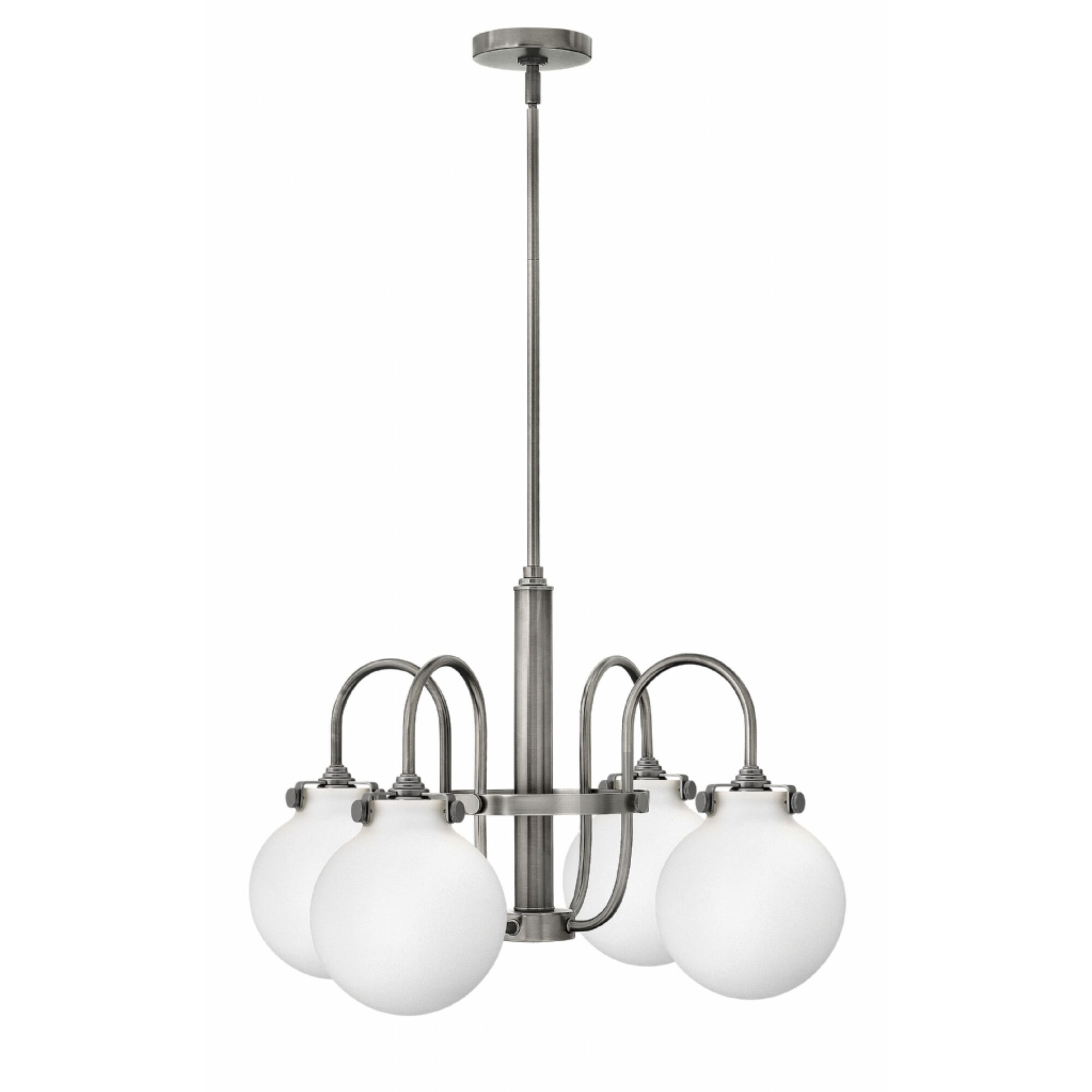 Hinkley Congress 4-Light Chandelier in Antique Nickel - Chandeliers For Bedrooms by Overstock.com