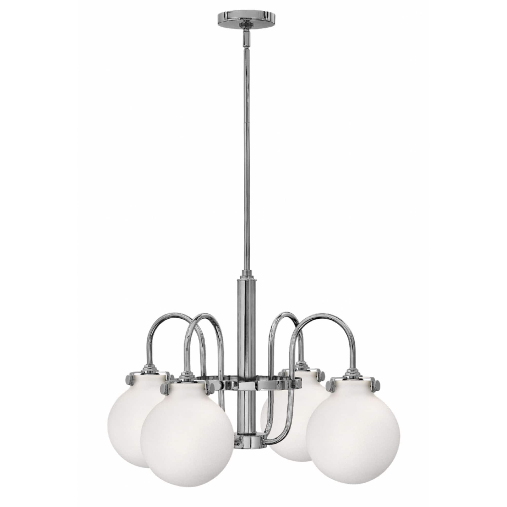 Hinkley Congress 4-Light Chandelier in Chrome - Chandeliers For Bedrooms by Overstock.com