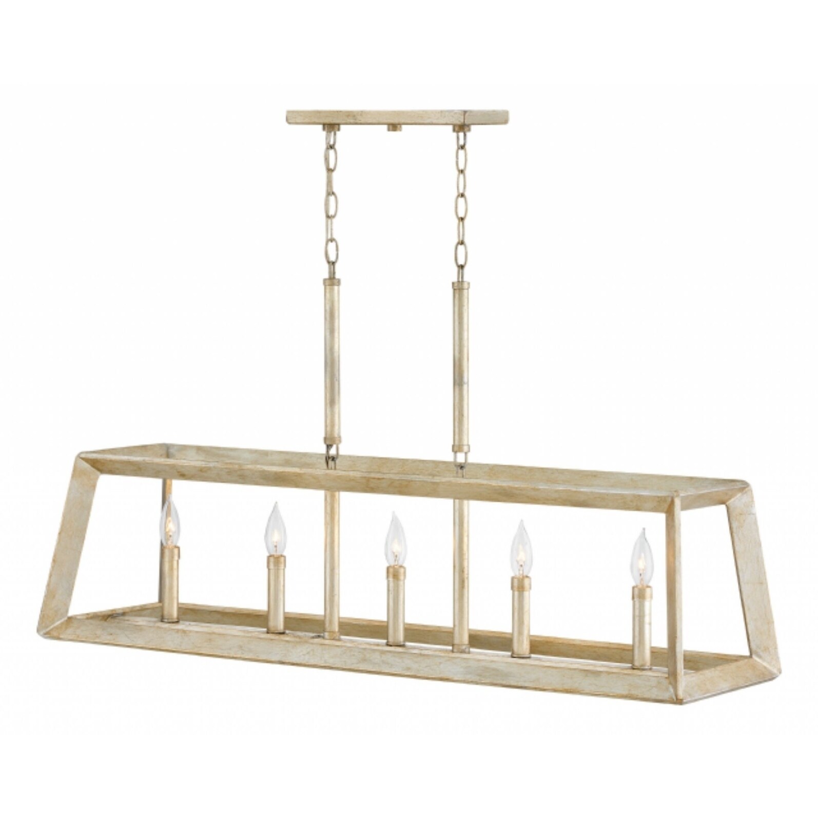 Hinkley Tinsley 5-Light Chandelier in Silver Leaf - Chandeliers For Bedrooms by Overstock.com
