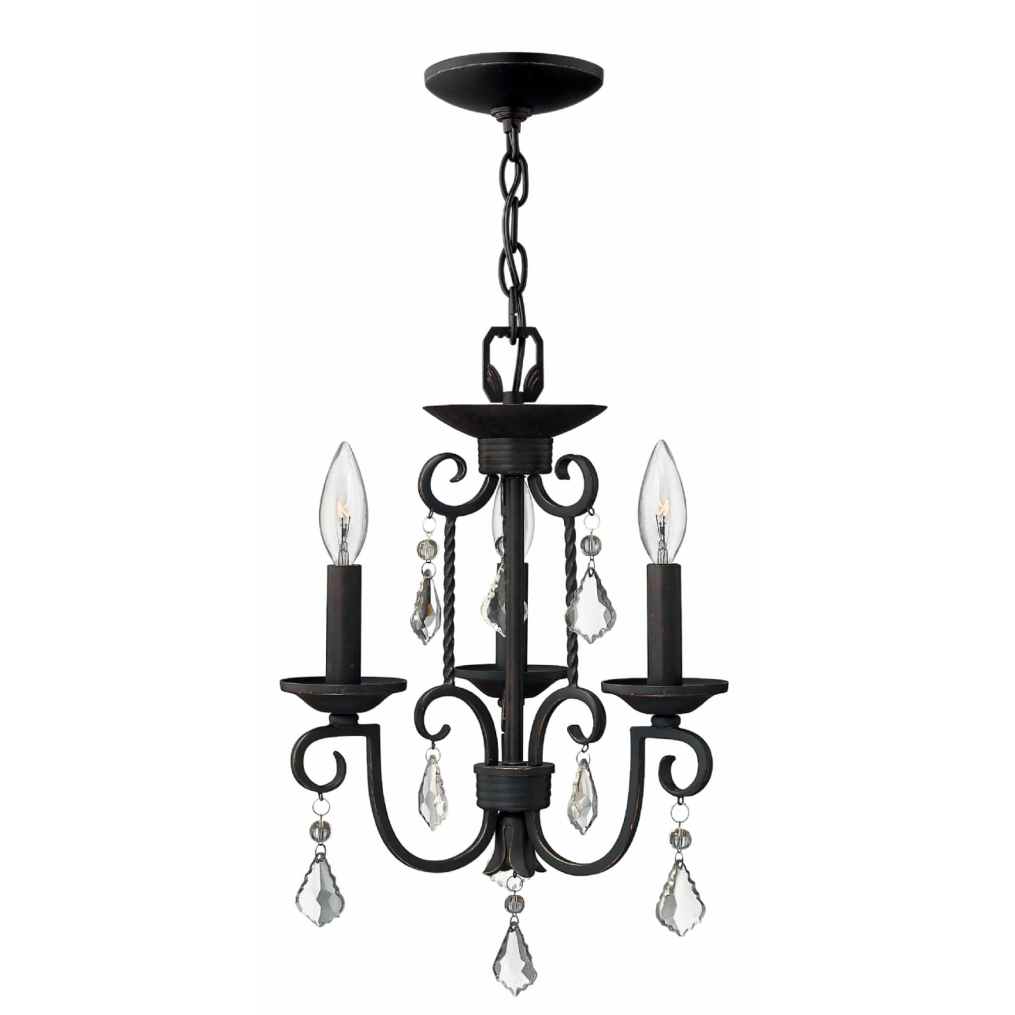 Hinkley Casa 3-Light Chandelier in Olde Black - Chandeliers For Bedrooms by Overstock.com