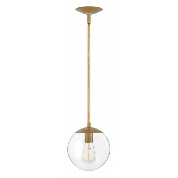 slide 1 of 1, Hinkley Warby 1-Light Pendant in Heritage Brass