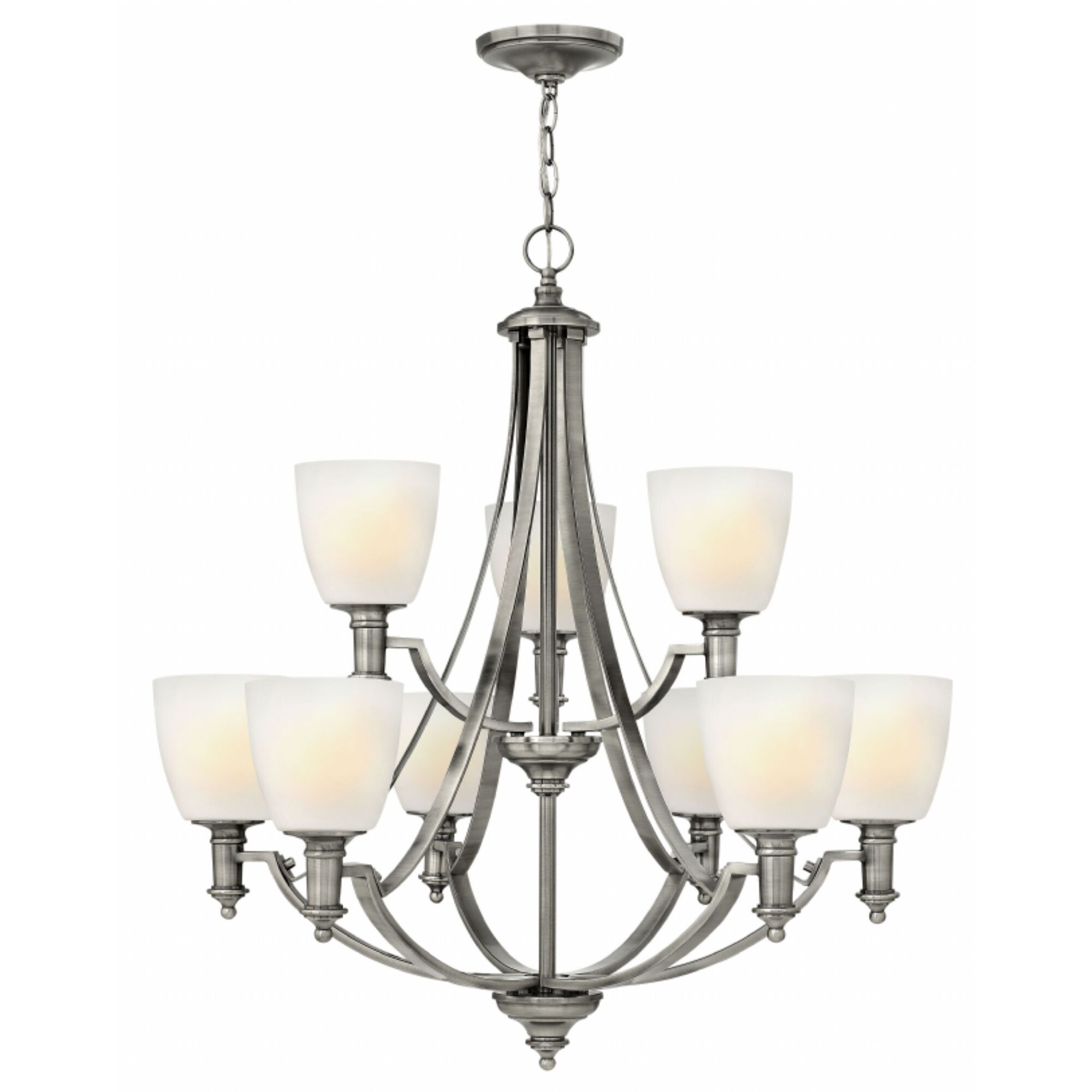 Hinkley Truman 9-Light Chandelier in Antique Nickel - Chandeliers For Bedrooms by Overstock.com