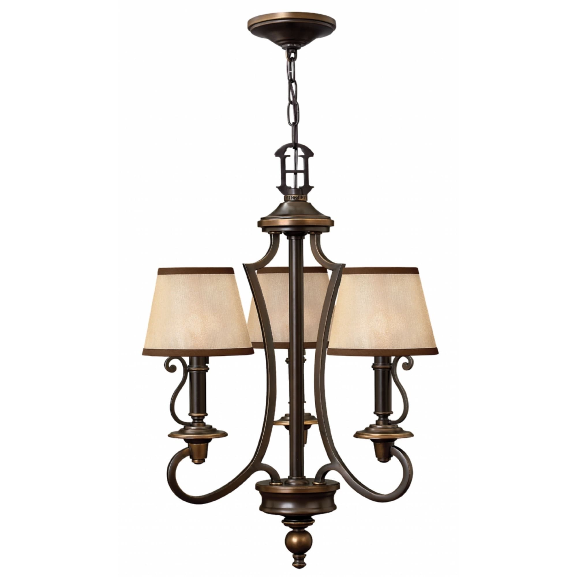 Hinkley Plymouth 3-Light Chandelier in Olde Bronze - Chandeliers For Bedrooms by Overstock.com