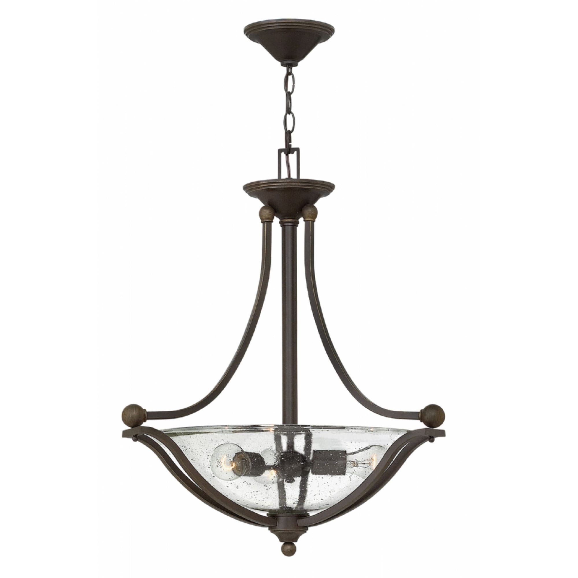 Hinkley Bolla 3-Light Chandelier in Olde Bronze with Clear Seedy - Chandeliers For Bedrooms by Overstock.com