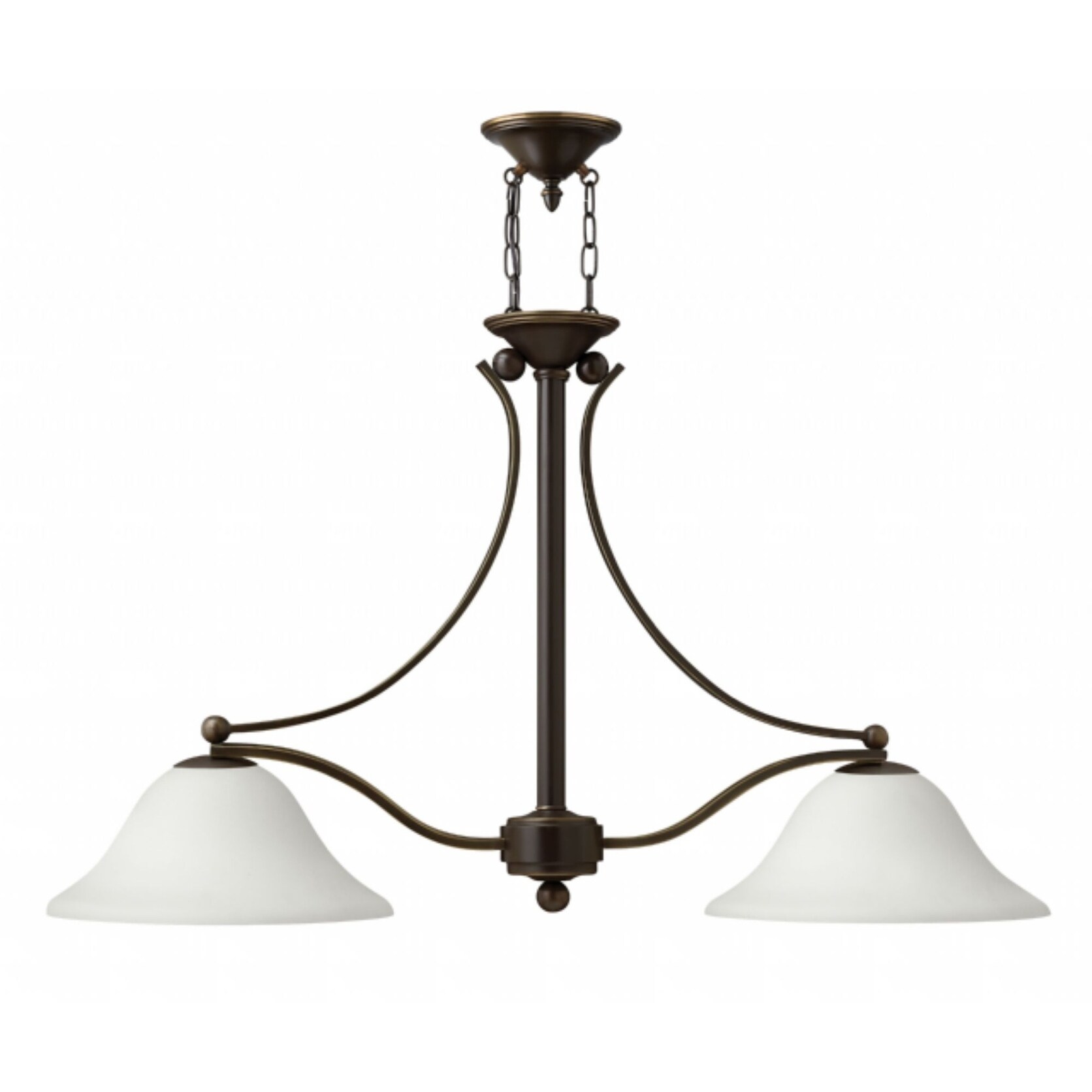 Hinkley Bolla 2-Light Chandelier in Olde Bronze with Opal - Chandeliers For Bedrooms by Overstock.com